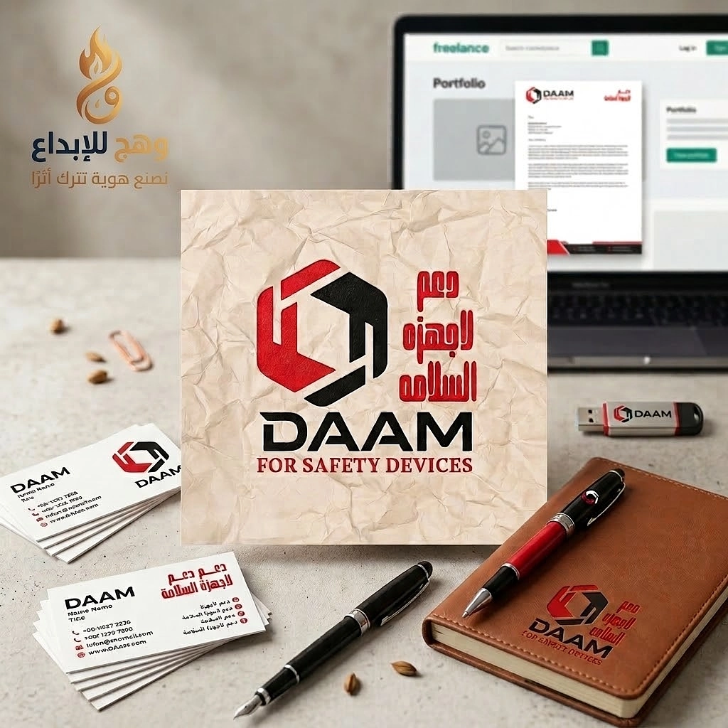 تصميم شعار احترافي وهويّة بصرية فريدة تعكس جوهر مشروعك من وهج