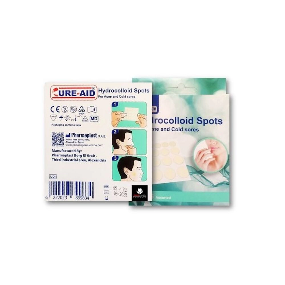 كيور إيد لاصقات هيدروكولويد لحب الشباب – 24 قطعة | Cure-Aid Hydrocolloid Patches