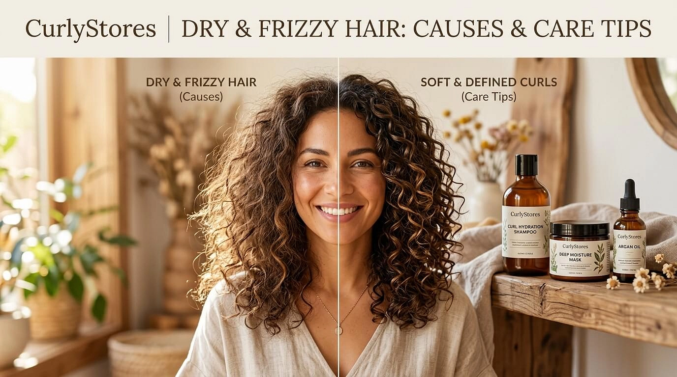 جفاف وهيشان الشعر: الأسباب وطريقة العناية | CurlyStores